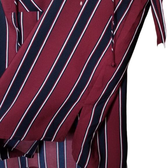 Lumiere Striped Pull Over Blouse Large - Picture 4 of 7